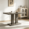 46.2 Dining Table,Modern Square Dining Table for 4-6 People,Rectangular Dining Room Table with Sturdy Pedestal Base，Rectangle kitchen Table for Living Room, Apartment