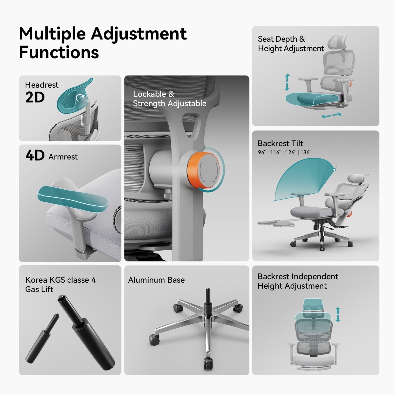 Newtral NT002 Ergonomic Chair with Laptop Tray for Home Office & Gaming