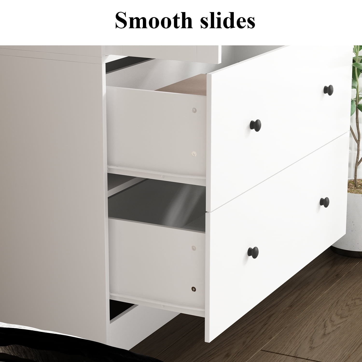 Wiawg 2 Door Wardrobe Armoire,Mirrored Closet Storage with Drawers and Shelves,White