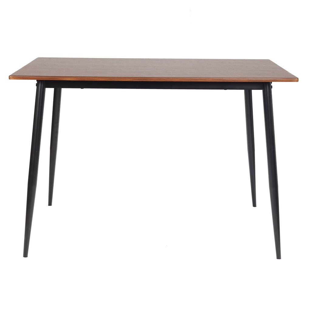 Mainstays 5-Piece Modern Wood & Metal Dining Room Set, Walnut Color for Indoor