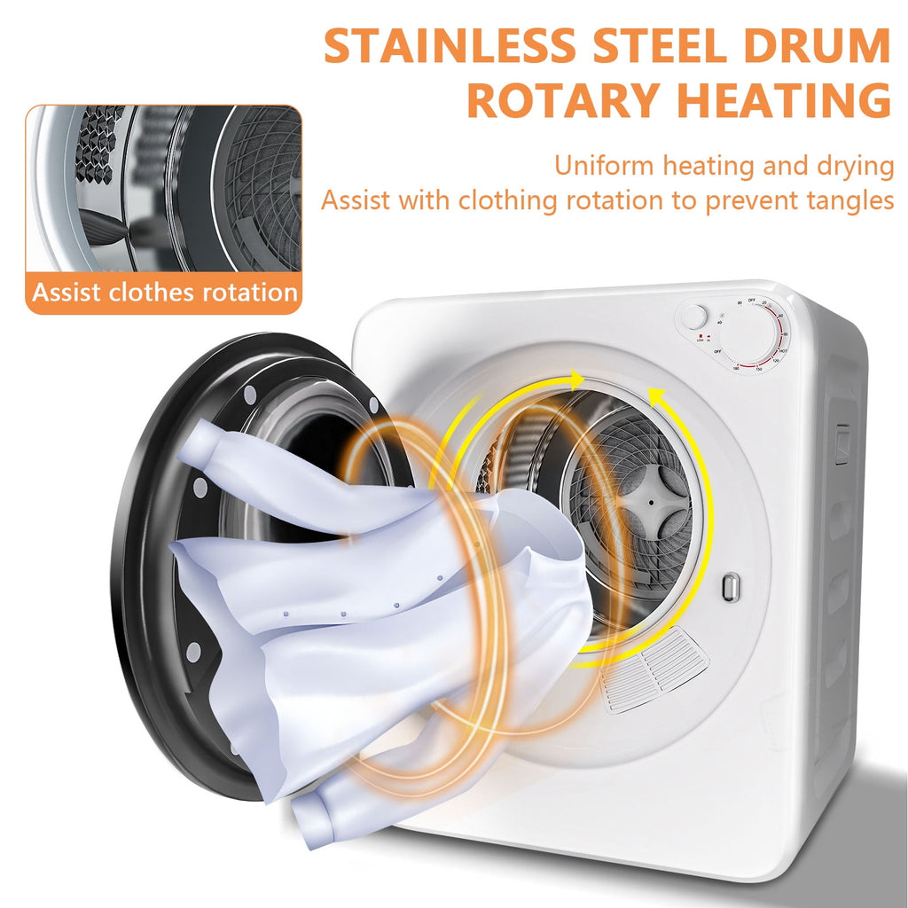 Dimedeal 1.8 cu.ft Portable Clothes Dryer, 800W Electric Compact Dryer Machine for Apartment & Small Spaces