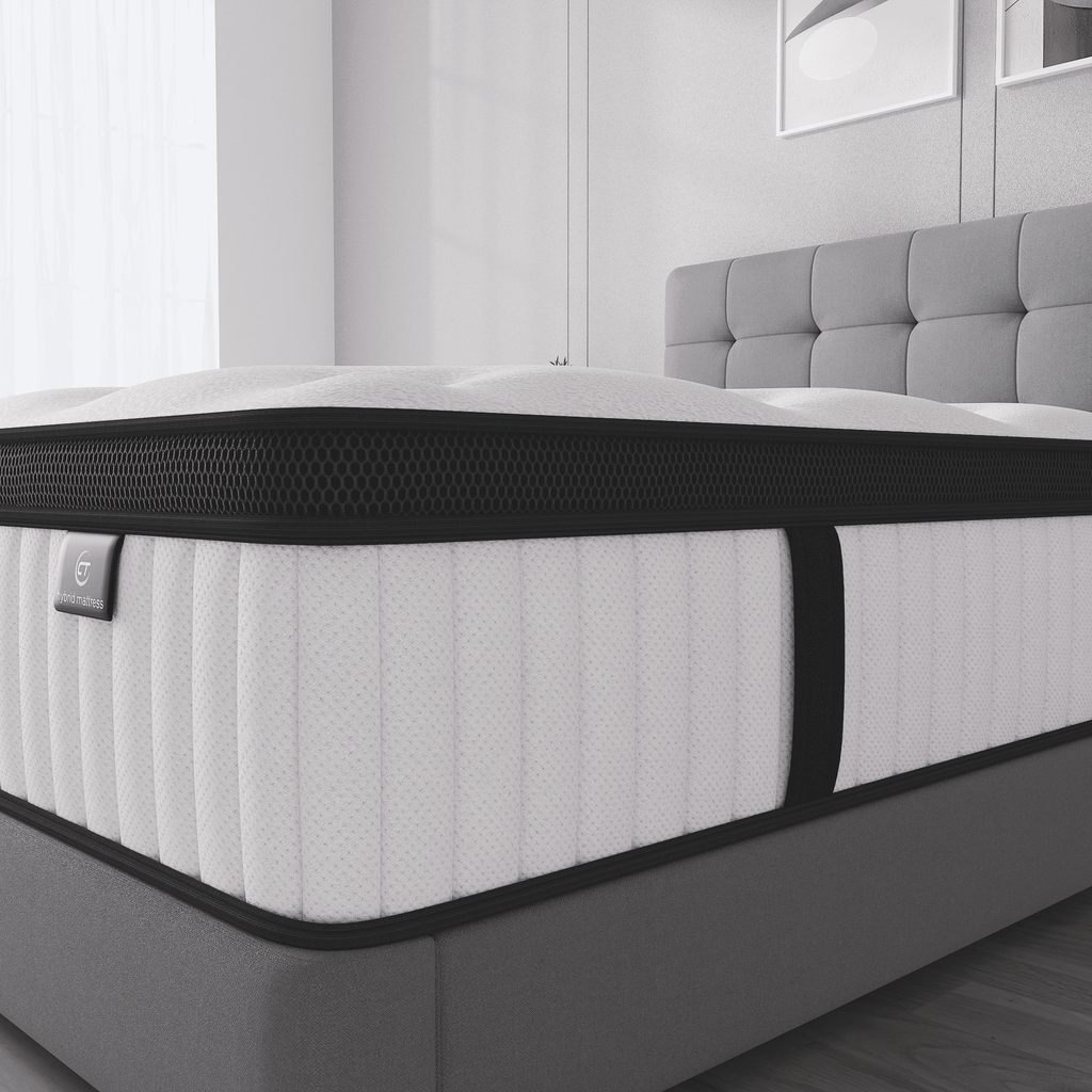 Madevos Queen Mattress in a Box, 10 inch Memory Foam individual Pocket Spring Hybrid Mattress - Medium Firm Support with Soft & Breathable