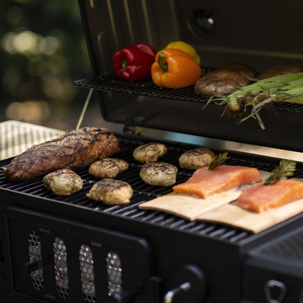 Classic Cart-Style BBQ Charcoal Grill, 810 Sq In of Grilling Space, Black, Heavy-Duty Steel