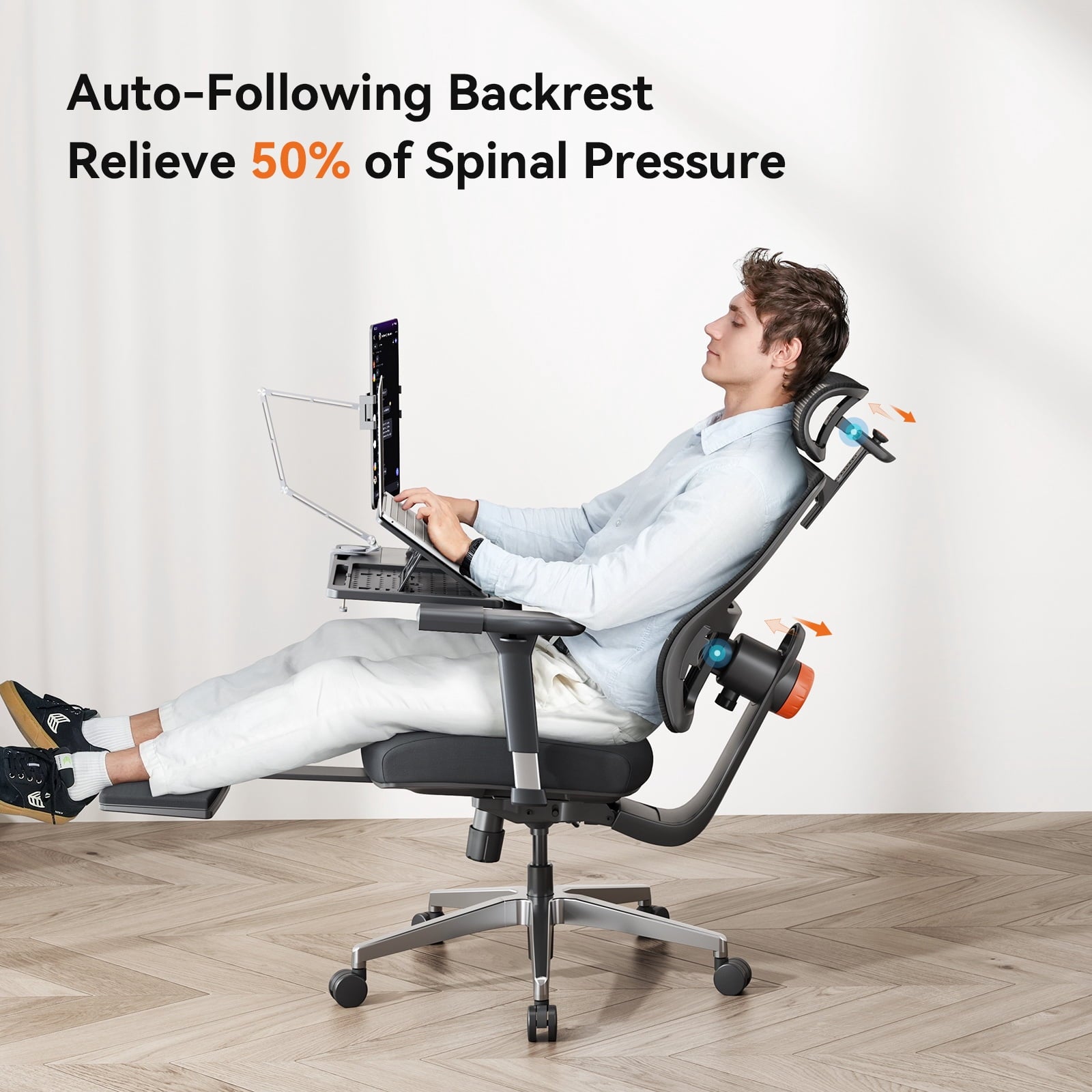 Newtral MagicH-PRO Ergonomic Chair with Laptop Tray for Home Office & Gaming