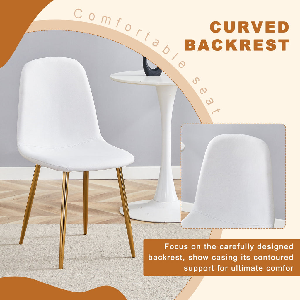 LUFTUT 36.6 Round Glass Dining Table, Modern Gold Base Kitchen Table, Small Space Bistro Table, Clear Tempered Glass Top for Apartmen