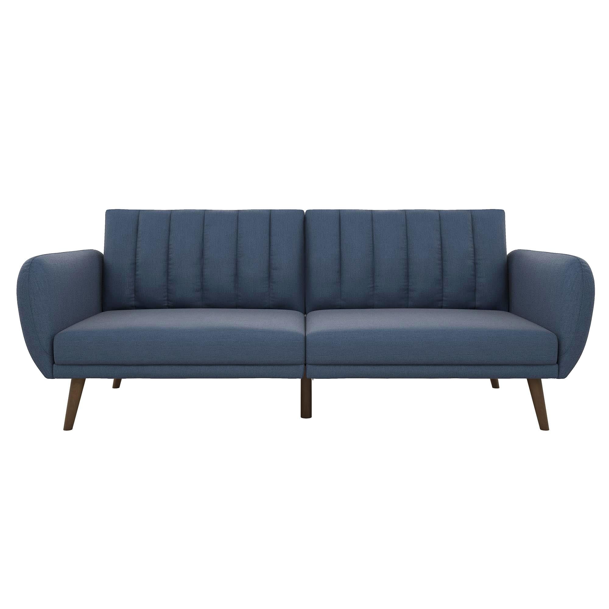 Novogratz Brittany Futon, Blue Linen