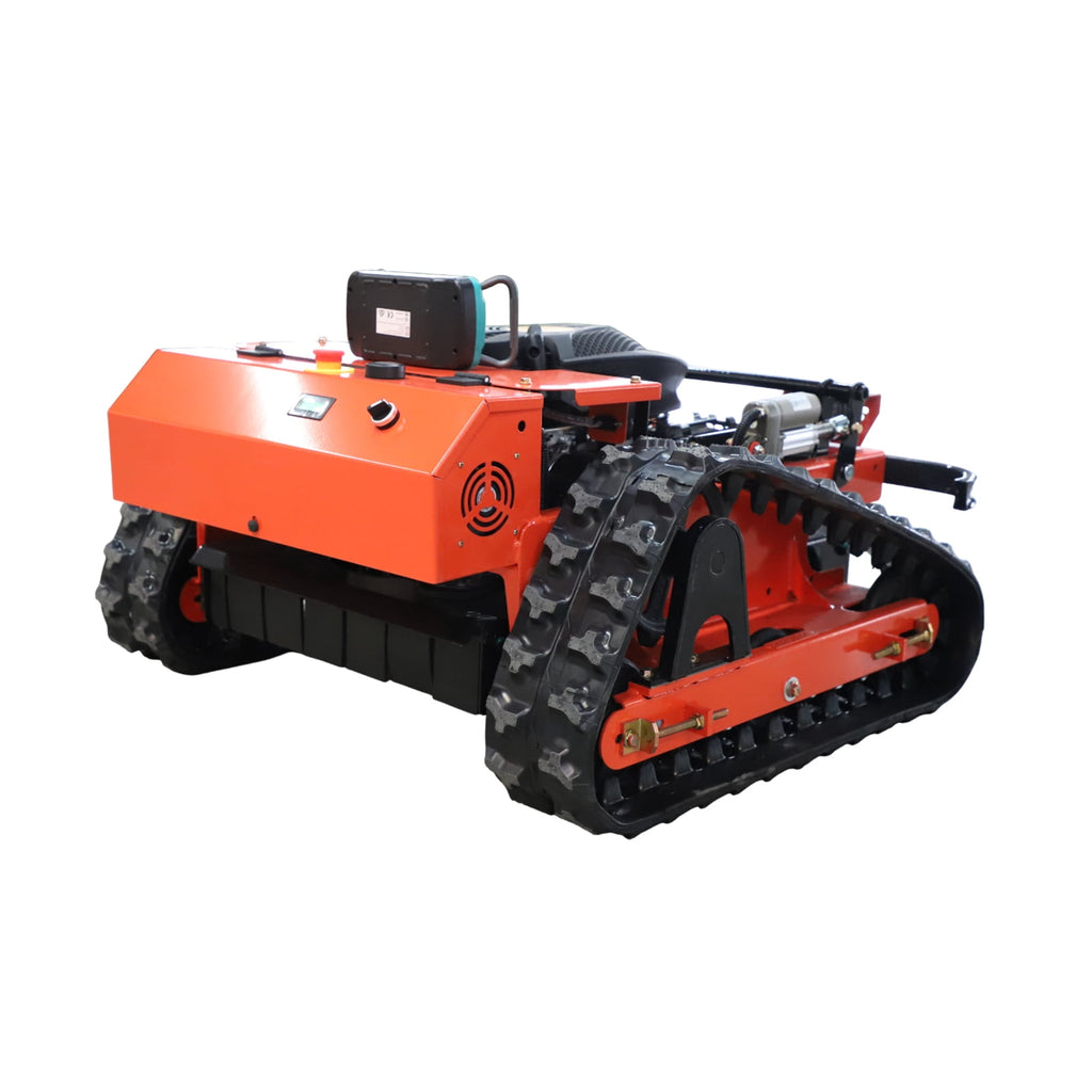 DeepKron RC Gasoline Engine Remote Control Gas Lawn Mower 225cc Tracked Slope Mower, All-Terrain Robotic Cutter, Up to 45° Climb