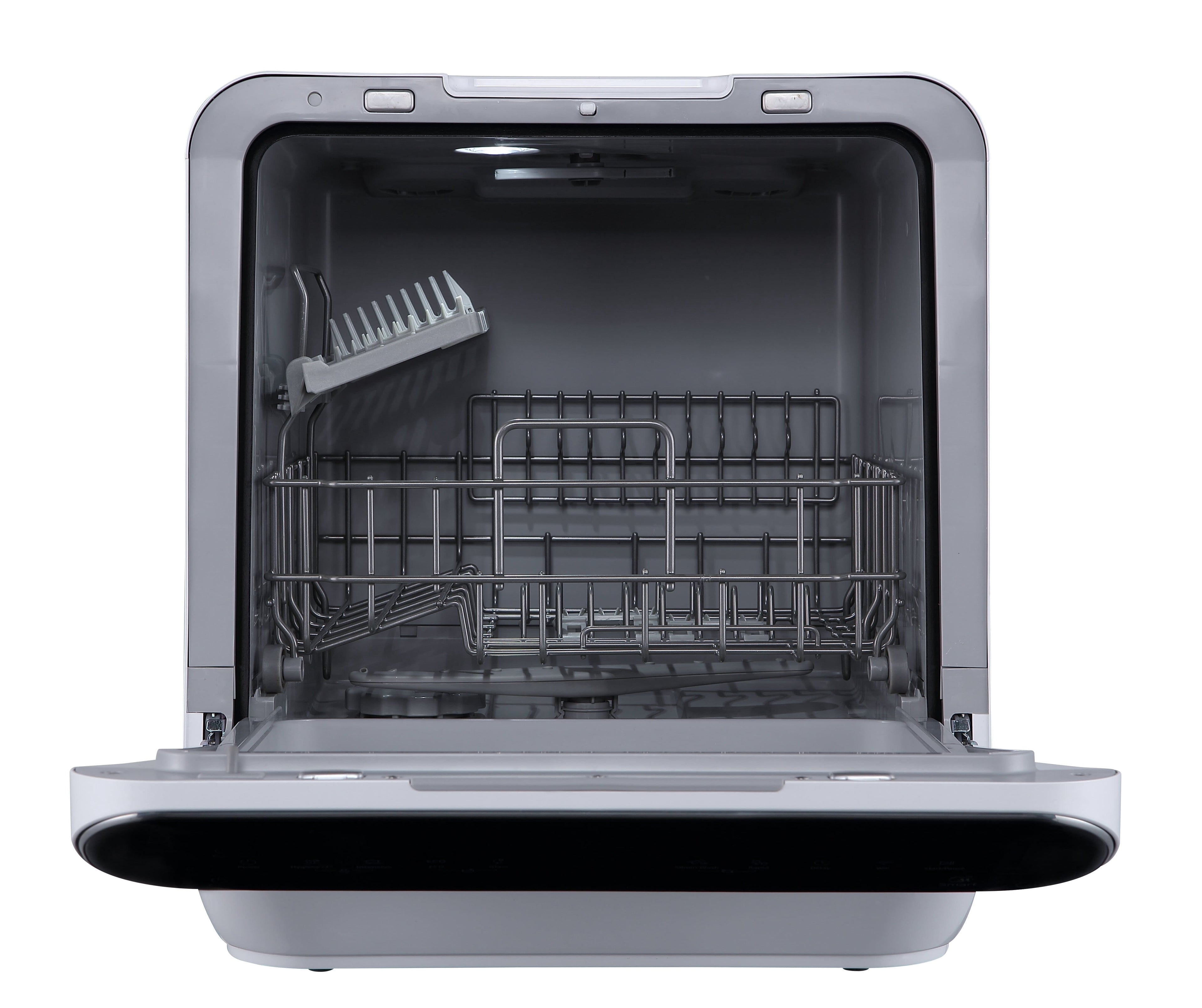 Hamilton Beach 6-Liter 2 Place Setting Portable Countertop Dishwasher, No Hookup Unit for Tabletop, Apartment, or RV, White