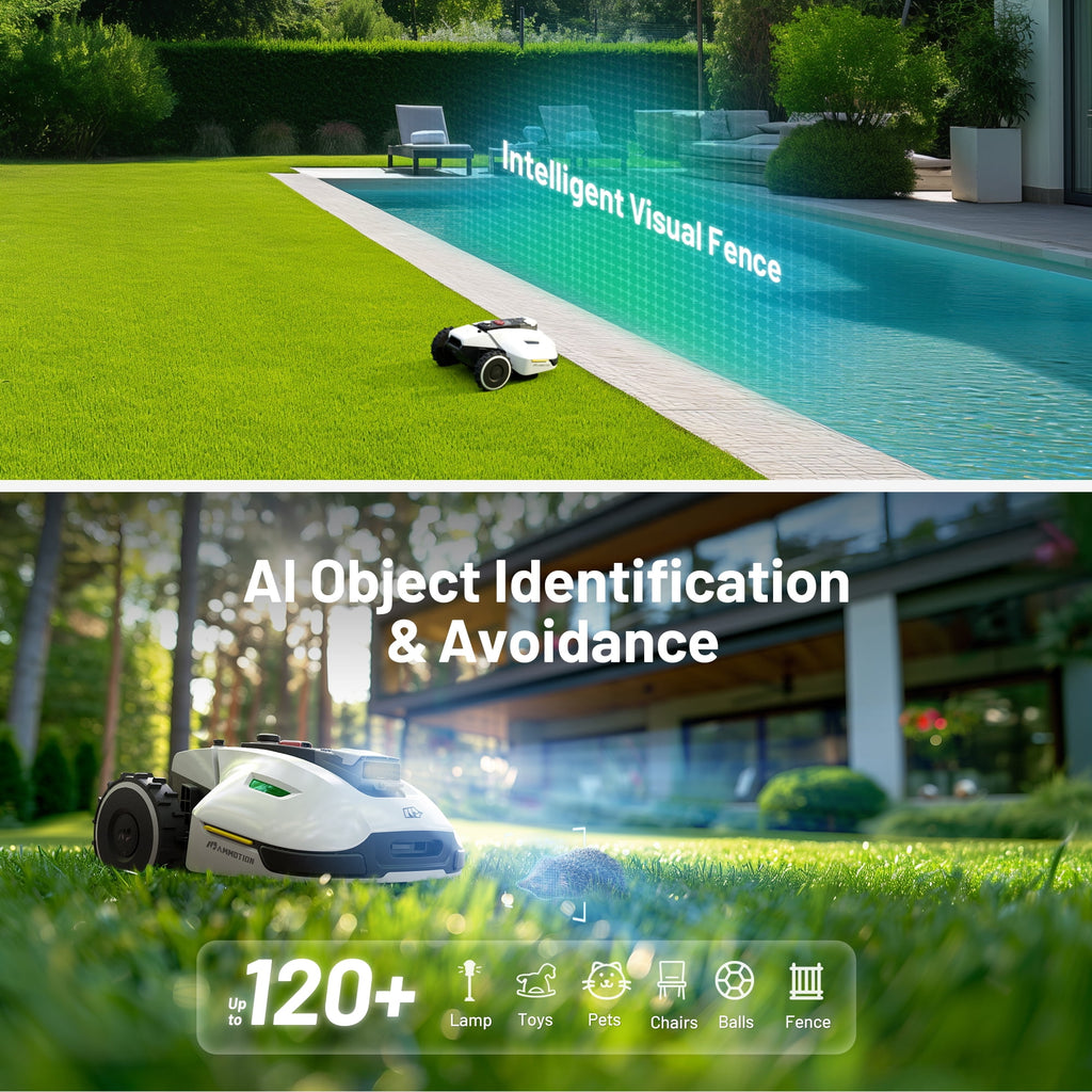 Mammotion YUKA 2000 Robot Lawn Mower,Reception 0.5 Acre, Max 0.6 Acre, Dual Cutting Discs,with 4G