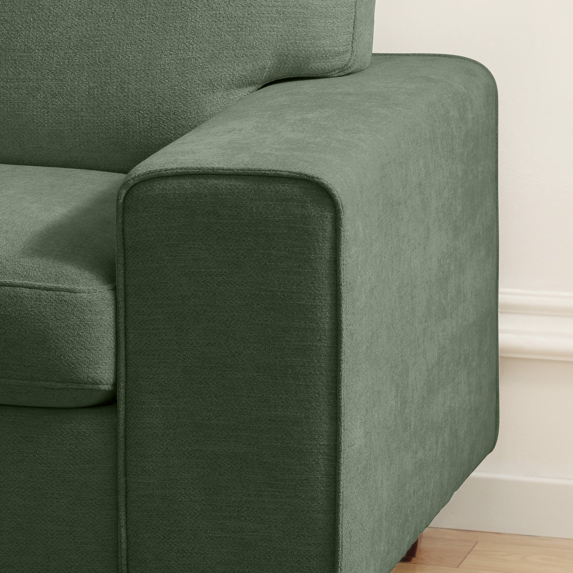 Poshby 71.25''W Loveseat 2 Seater Couch Sofa with Chenille Material, Modern for Living Room, Beige