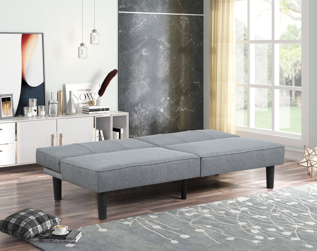 Mainstays 66 Studio Futon, Gray Linen Upholstery