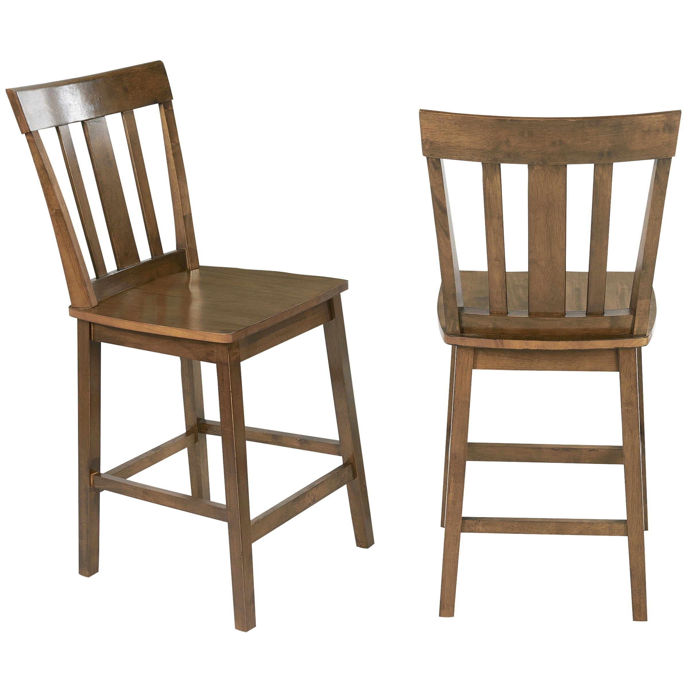 Mainstays 5 Piece Mission Counter Height Dining Set, Solid Wood, Cherry Color for Indoor