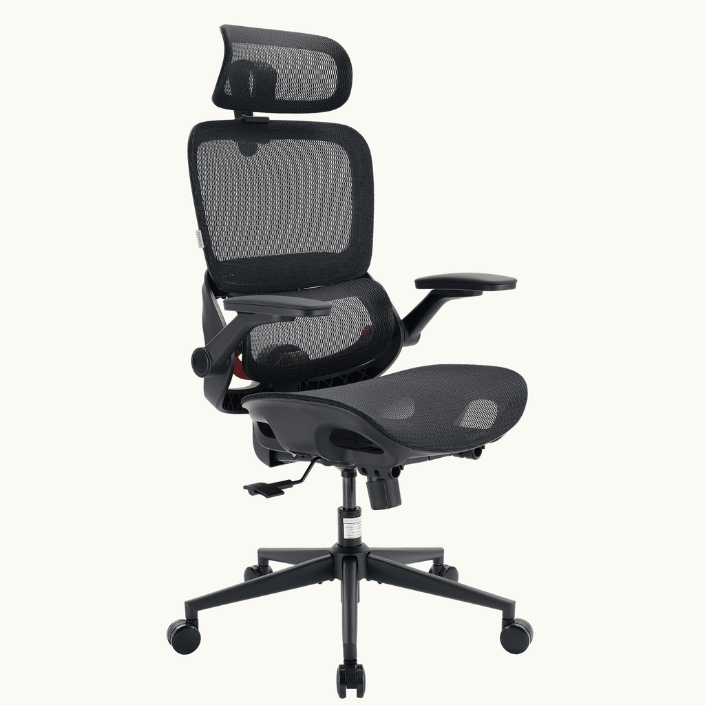 SIHOO B100 Pro Ergonomic Office Chair, Adaptive Elastic Lumbar Desk Chair, 4D Arms & 3D Ultra-Wide Headrest Computer Chair for Teenager, High Back Executive Chair for Home Office & Gaming, White