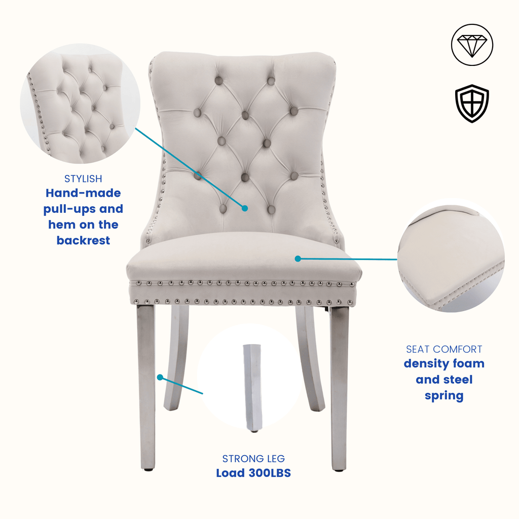 63 Modern White Rectangle Faux Marble Dining Table Room Sets for 4,Dining Table with 4 Velvet Dining Chairs,White Table and 4 Gray Chairs with Silver Leg