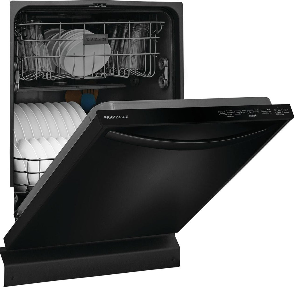 Frigidaire FDPH4316AD 24 Built-In Top Control Dishwasher, Top Control, Black Stainless Steel