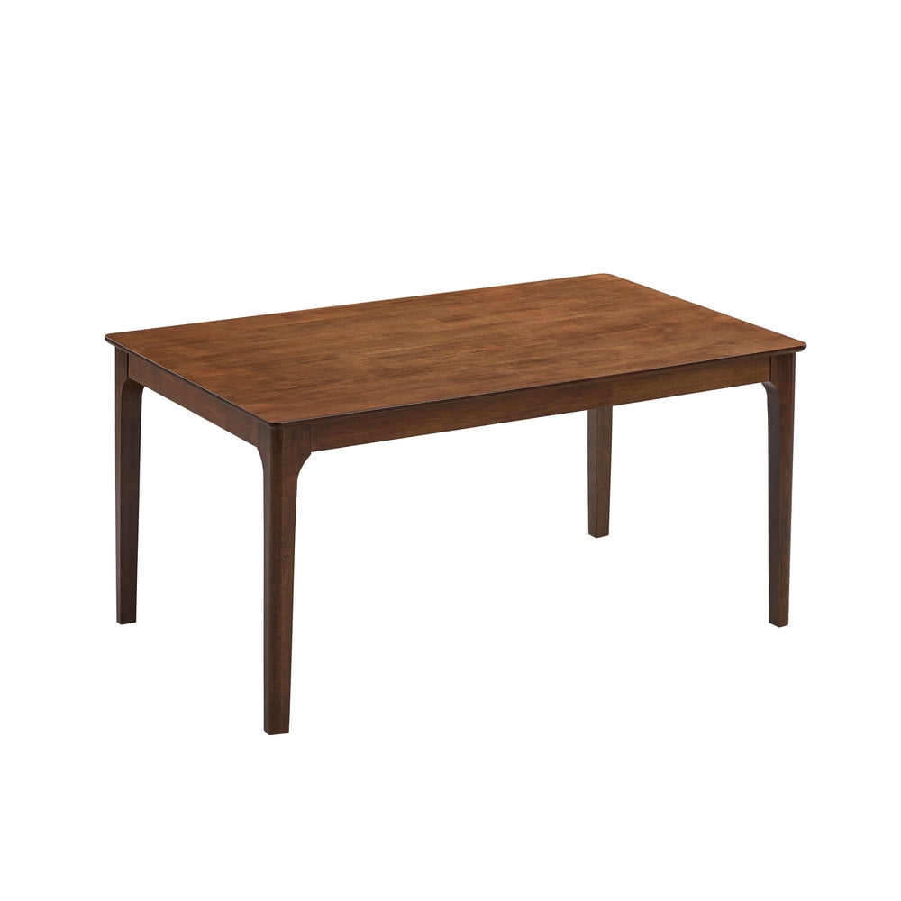 ACTU 57.9 Rectangular Wood Dining Table, Mid-Century Kitchen Table for Dining Room, Walnut