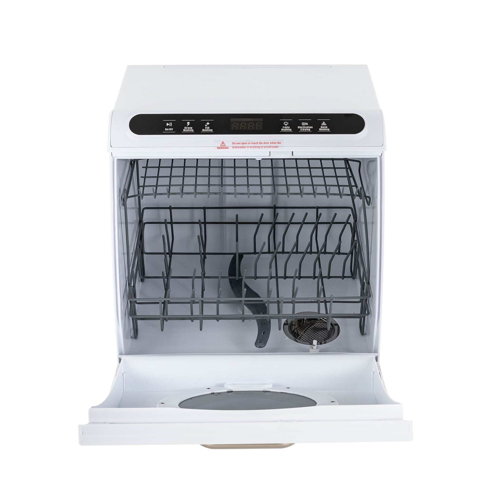 Portable Countertop Dishwasher, Compact Mini Dishwasher with 7L Built-in Water Tank,5 Cleaning Program and Air-Dry Function No Hookup Needed White