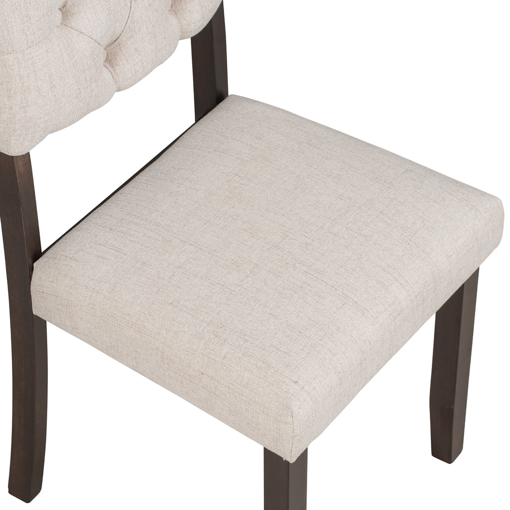 Harper & Bright Designs Dining Table Set for 6 with Bench Rectangular Table and 4 Upholstered Chairs for Kitchen, Gary
