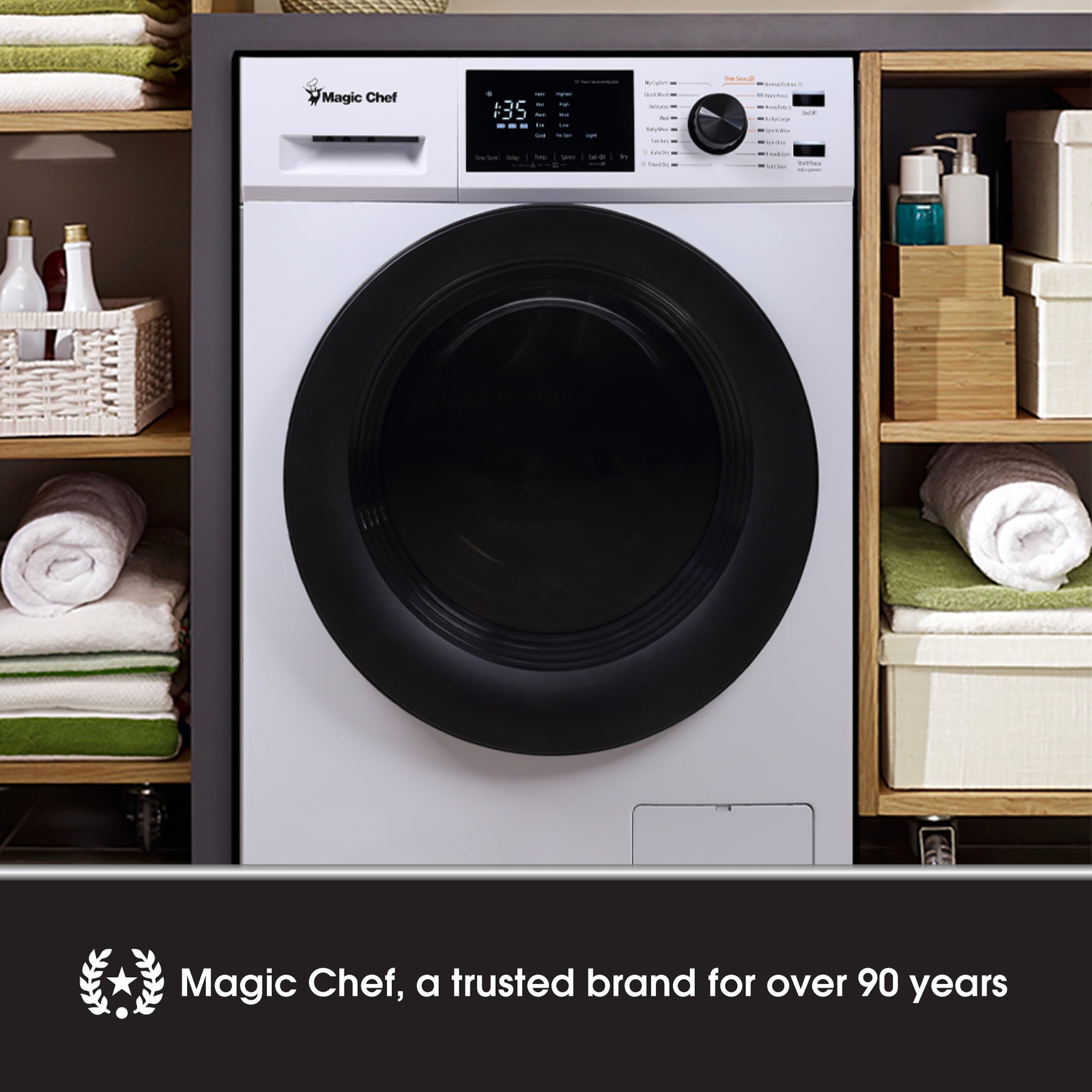 Magic Chef 2.7 cu ft Washer Dryer Combo, White