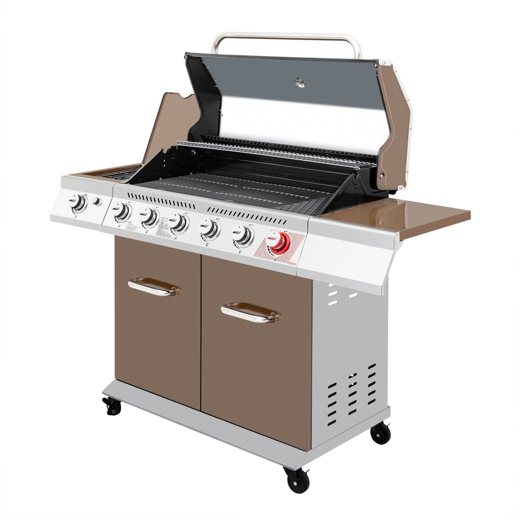 Royal Gourmet 6-Burner GA6402C BBQ Gas Grill with Sear Burner and Side Burner, 74,000 BTU