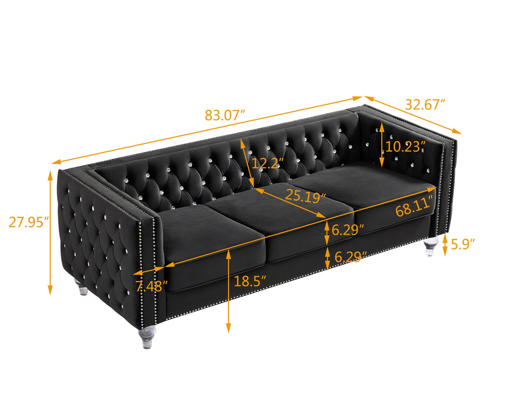 Gewnee 86.6 Modern Sofa Couch,Teddy Velvet 3 Seaters Comfy Couch with Deep Seat for Living Room,2 Pillows,Beige