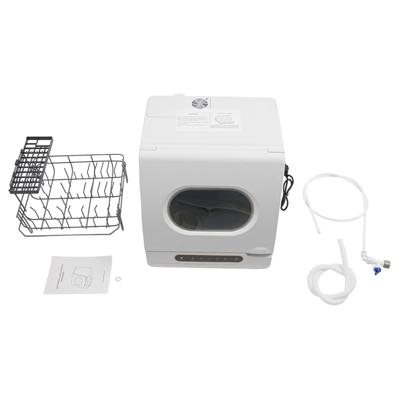 Portable Countertop Dishwasher 5 Washing Programs with Water Tank Leak-Proof Dry