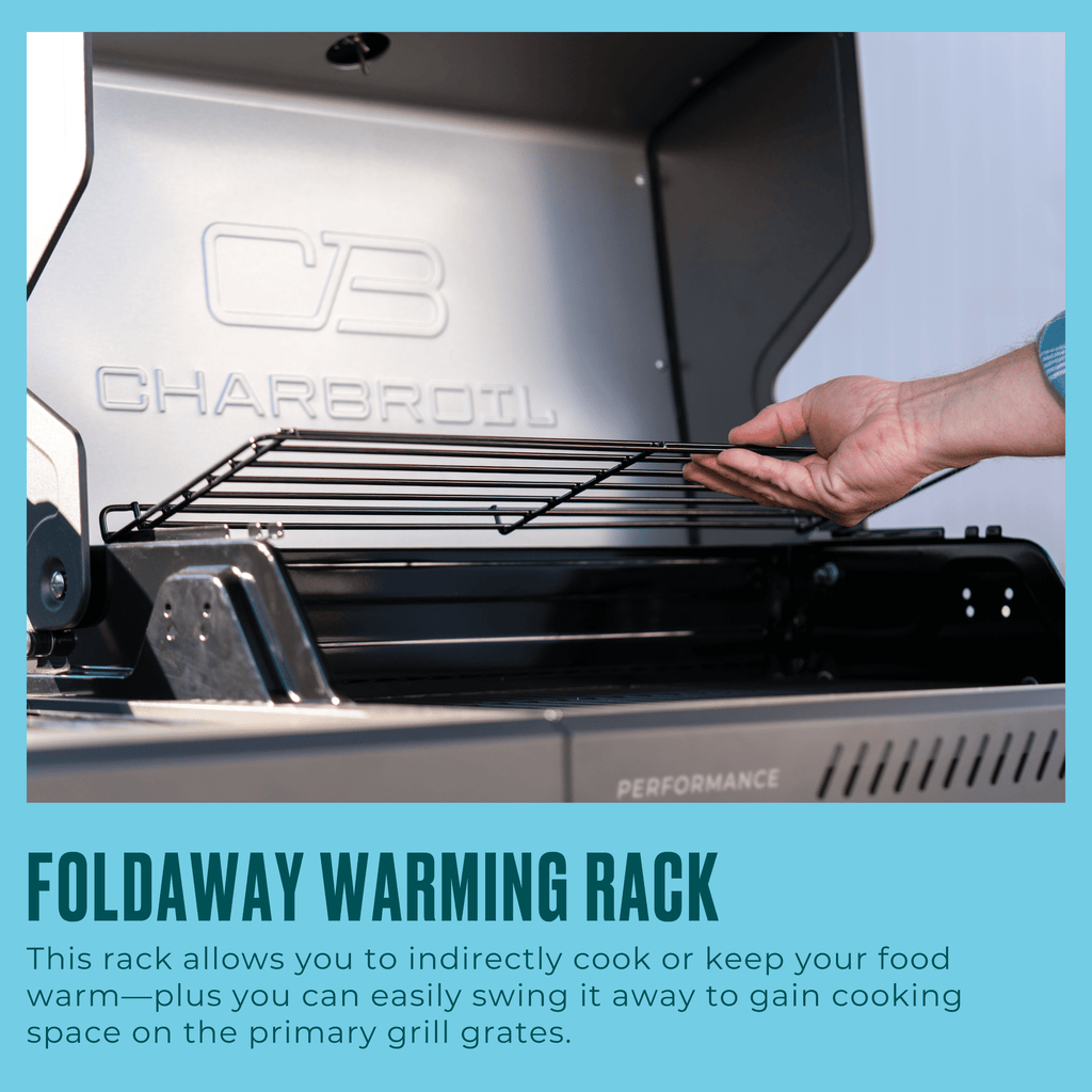 Charbroil® Performance Series™ FlavorMax™ 4 Burner Gas Grill Cabinet with Side Burner, Stainless Steel