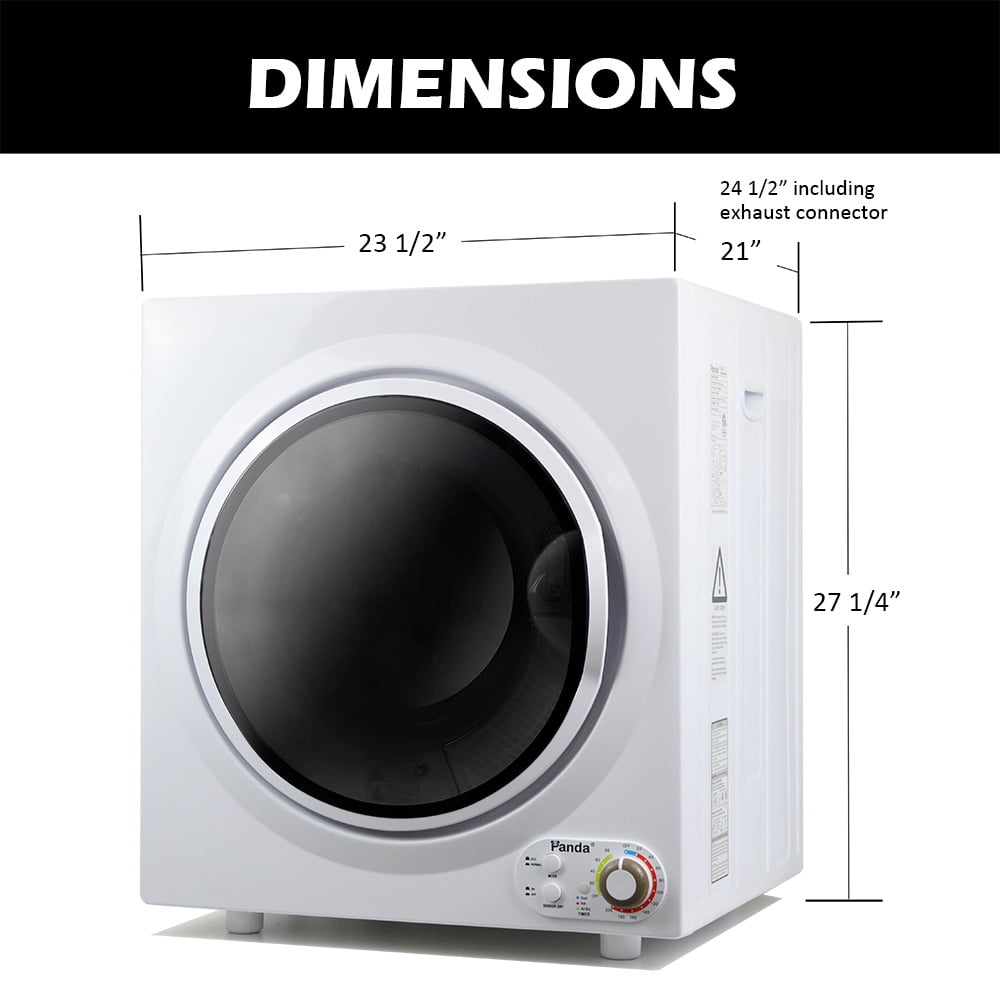 Panda Small Mini Compact Dryer 110V Stainless Steel Drum 1.50cu.ft