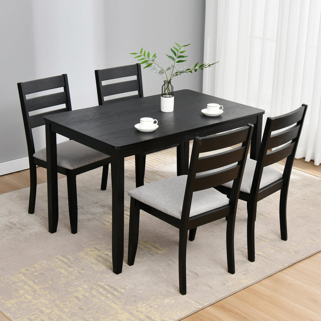 Duhome Dining Table Kitchen Dining Table Solid Wood Rectangular Table for Kitchen Dining Room Livingroom Restaurant, Caramel