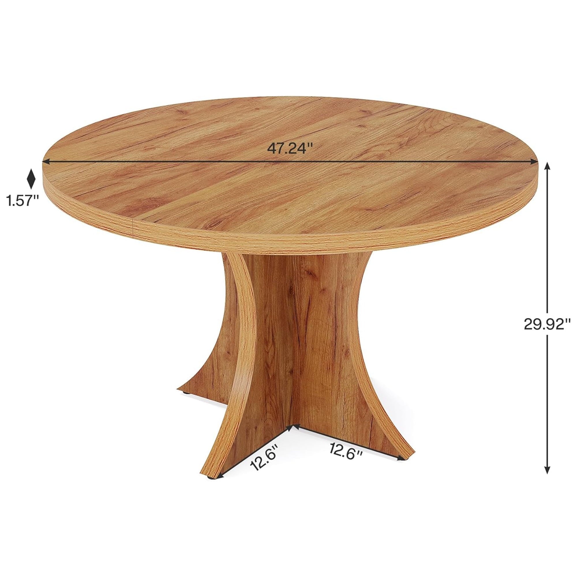 Modern Faux Marble Dining Table, 63 Rectangular 4-6 Seater Wood Table with Sturdy Base, Kitchen Living Room Dinner Table