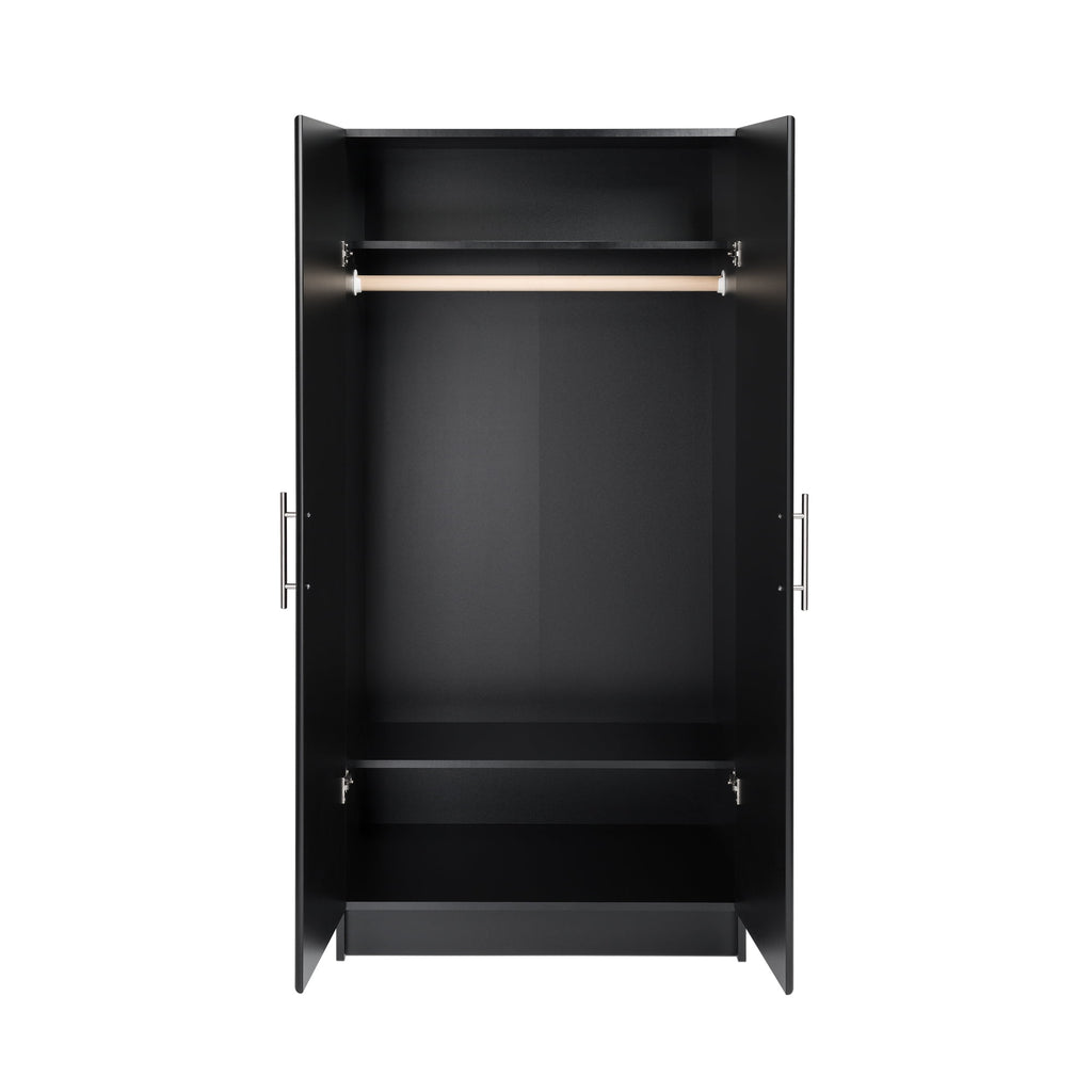 Prepac Armoir, Elite 32W x 35H x 20D White Wardrobe Closet & Cabinet - Functional Clothes Storage with Hanging Rail, Armoire Wardrobe - WEW-3264