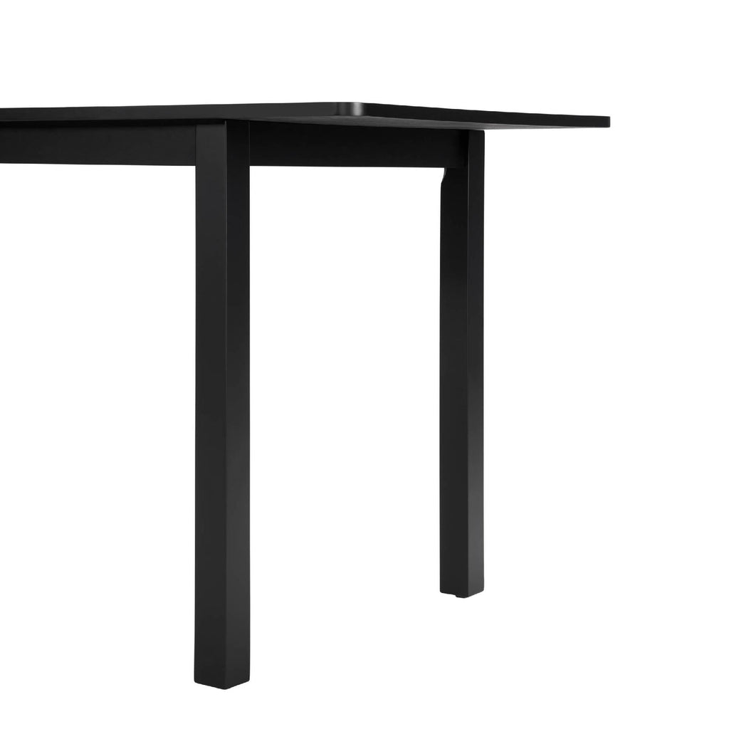 Lisonu 59 Extendable Dining Table, Modern Black Wooden Kitchen Table for 4-8 People, Space-Saving Expandable Table for Dining Room, Home Office & Small Living Spaces