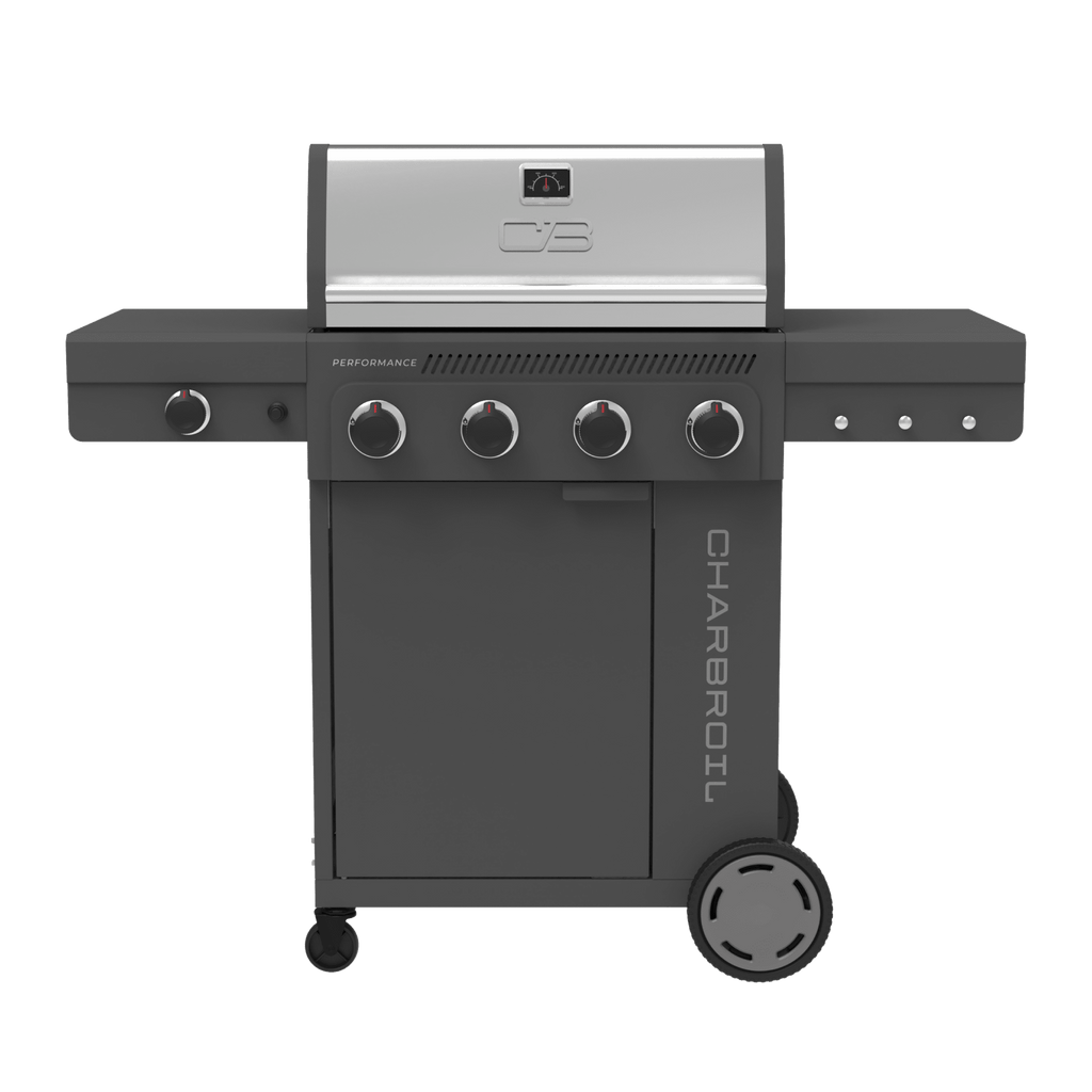 Charbroil® Performance Series™ FlavorMax™ 4 Burner Gas Grill Cabinet with Side Burner, Stainless Steel