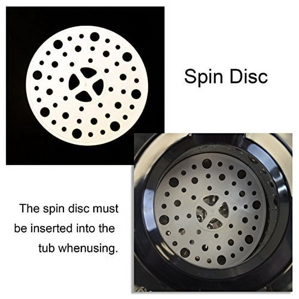 Panda 22lbs Portable Spin Dryer, Stainless Steel Drum, 3200RPM Spin Speed, Gravity Drain, Dark Gray