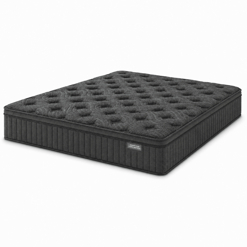 Trujae 12 inch Queen Mattress in a Box, Gel Memory Foam Hybrid Mattress with Pocket Coils, Medium Firm Comfort, Pressure Relief