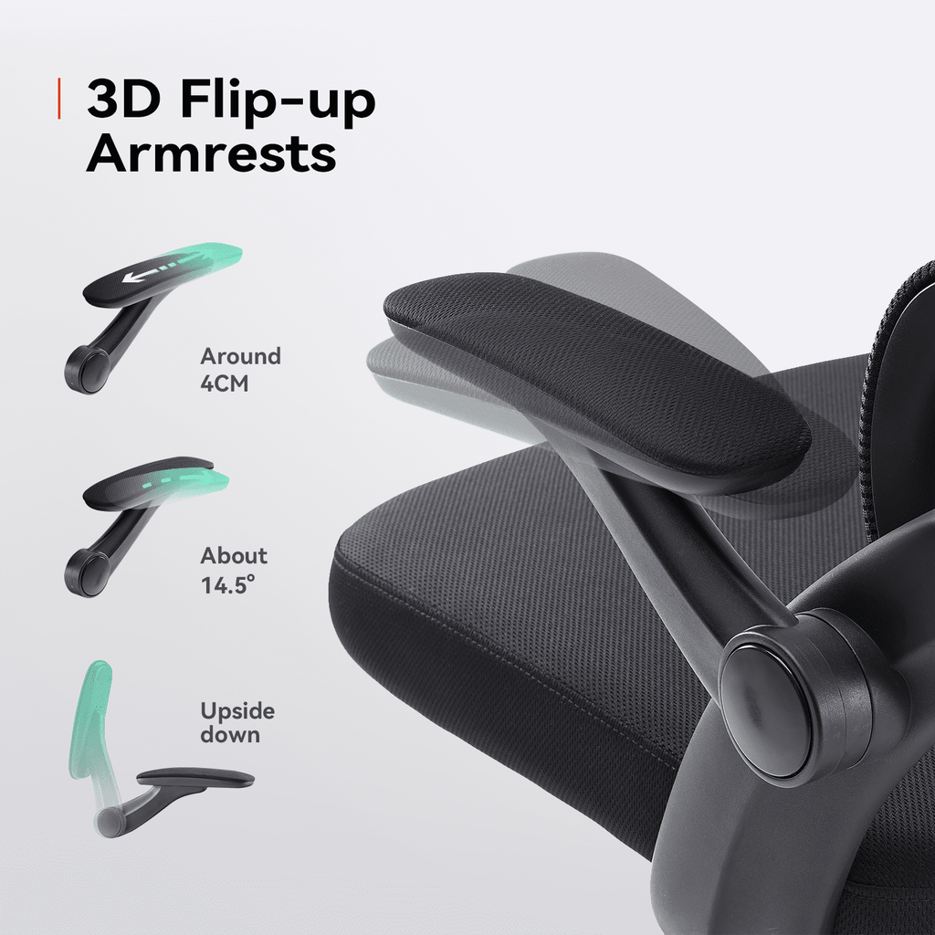 Sihoo Ergonomic Office Chair with Adjustable Lumbar Support, Mesh Backrest, 3D Armrests, 2D Headrest, Tall Seat, Recline