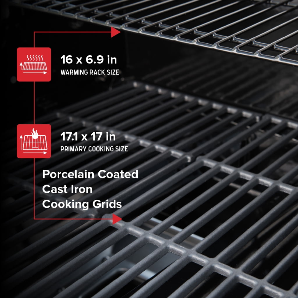 Nexgrill Deluxe 2-Burner Gas Grill with 401 SQ In Grate, 28000 BTUs, Stainless Steel Control Panel & Foldable Side Table, Propane BBQ Grill for Outdoor Cooking, Patios, Backyards and More -720-0864R