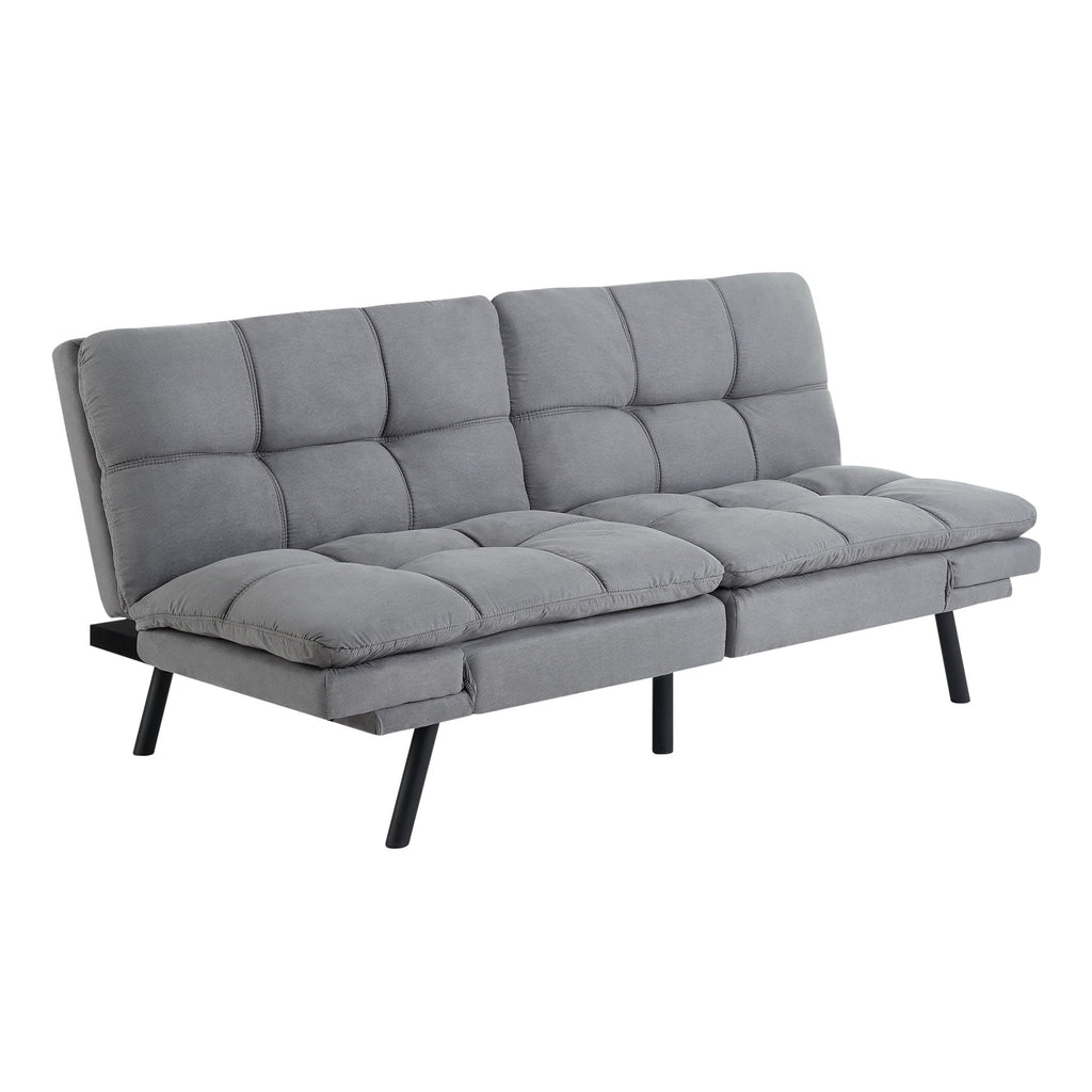 Mainstays 72 Memory Foam Futon Sofa Bed,Black