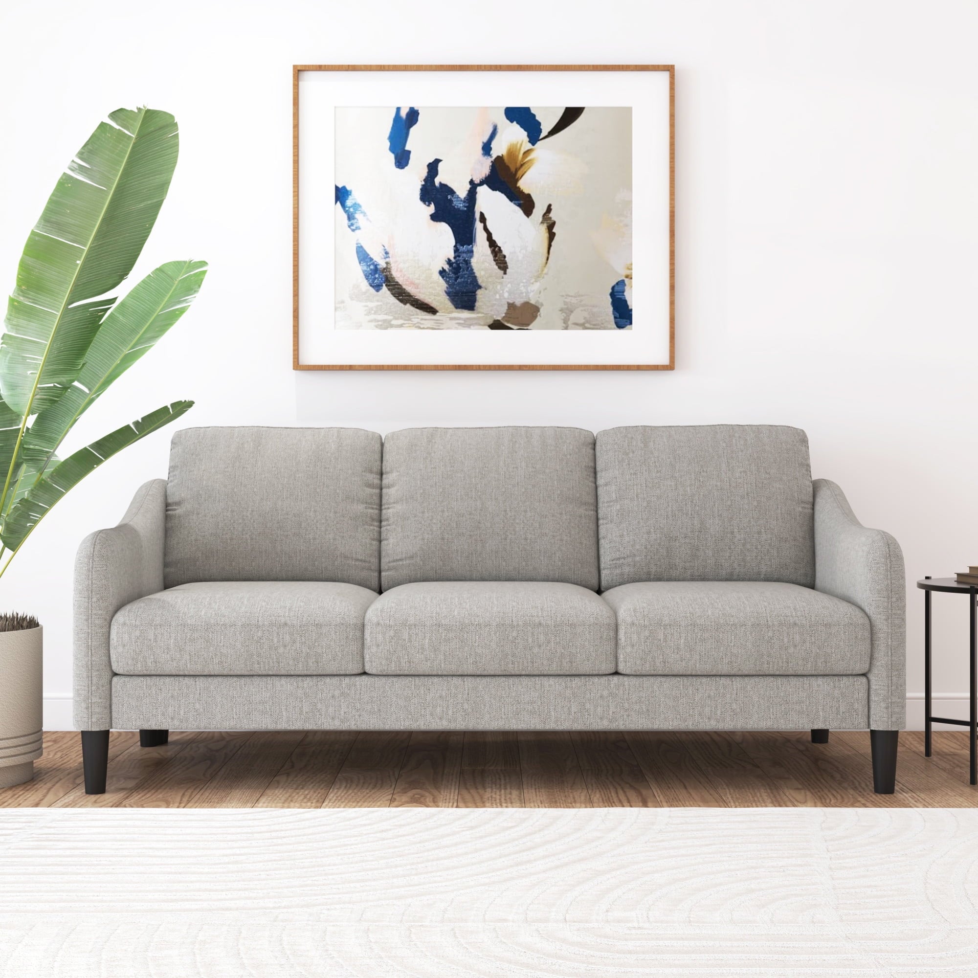 Mainstays Westley Swoop Arm 74 Sofa, Moss Green
