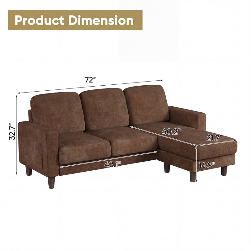 Homall Cloud Modular Sectional Sofa 3 Seat L-Shaped Cloud Oversized Sofa Couch for Living Room, Apartment and Small Space,Dark Gray