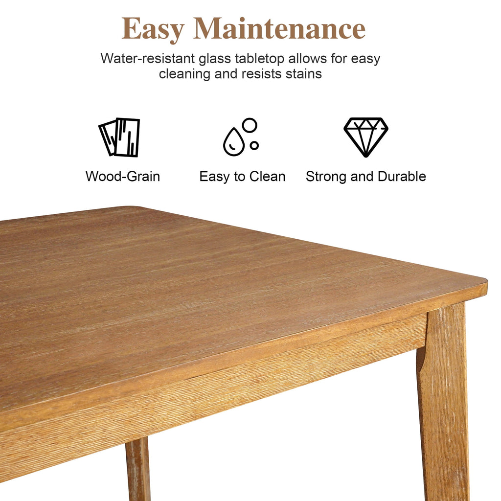 Kithkasa 47 Dining Table for 6 People,Wooden Farmhouse Kitchen Table for Kitchen, Living Room,Dining Room,Natural