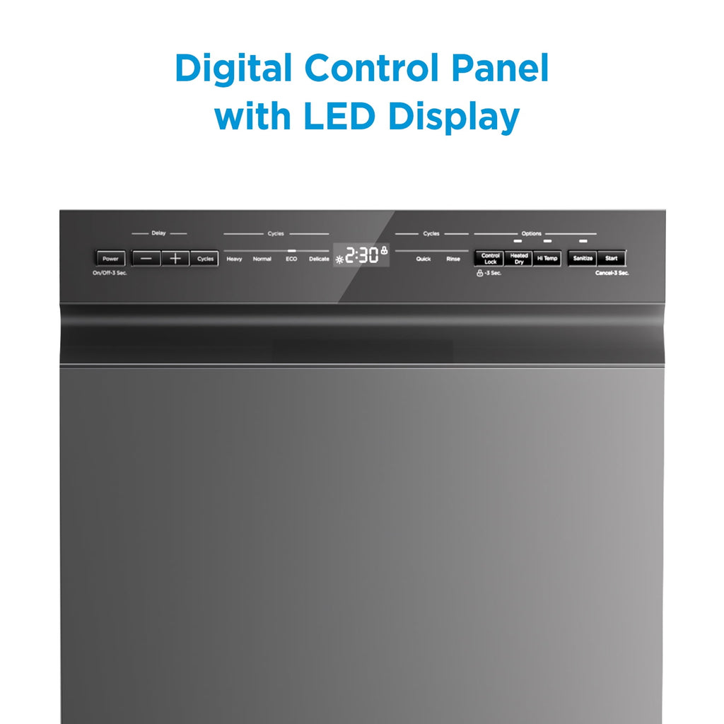 Midea Compact 18-Inch Built-In Dishwasher Stainless