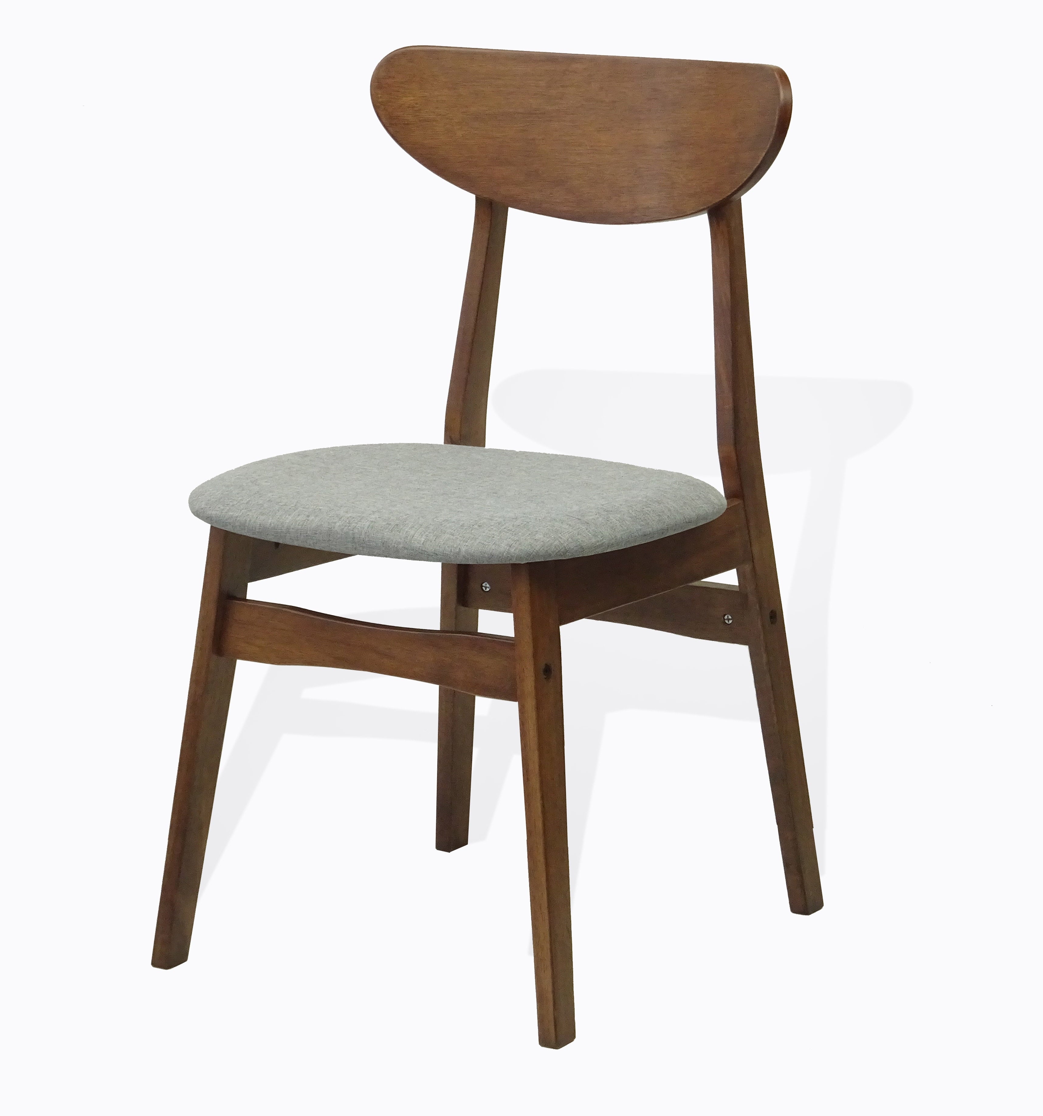 Dining Room Set of 4 Yumiko Chairs and Extendable Round Dining Table Kitchen Modern Solid Wood Medium Brown