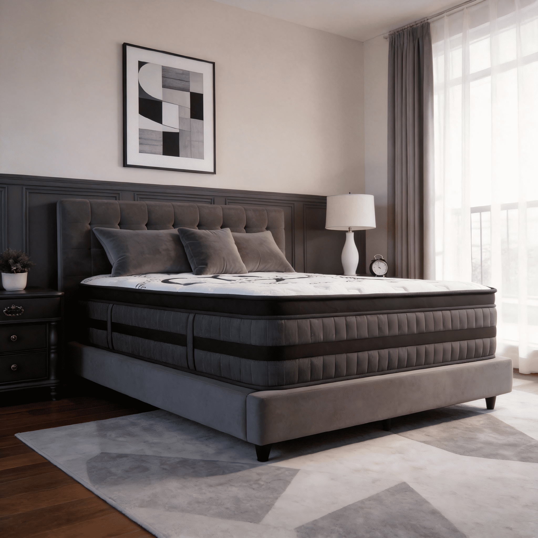 NightyNight Firm Queen Mattress 12 Inch Hybrid Mattress Queen Size Bed in a Box for Back Pain Relief and Cool Sleep with Gel Foam, OEKO-TEX STANDARD 100 and CertiPUR-US Certified