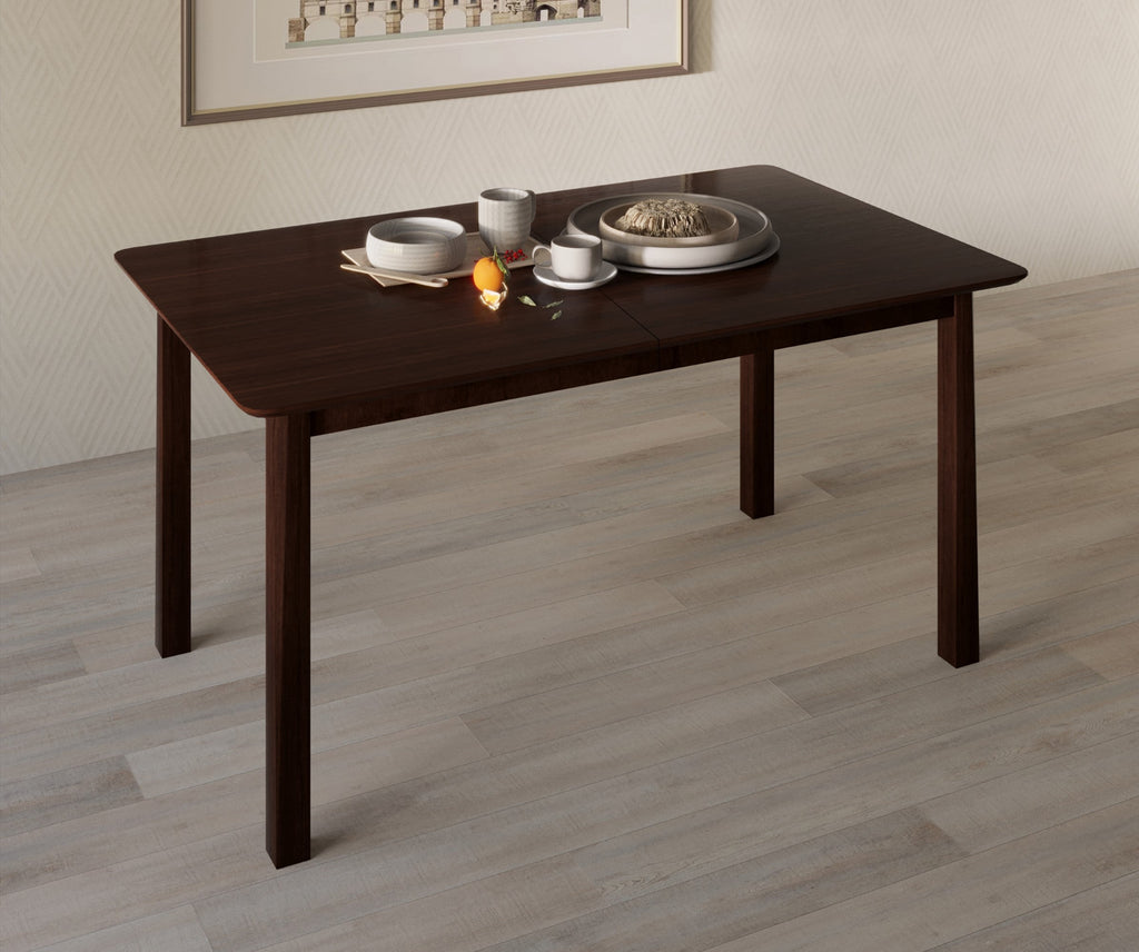 Home Design Jesse Rectangular Dining Table, Dark Brown Finish, Stylish Modern Design, Durable Construction, Easy Assembly, Perfect for Dining Rooms