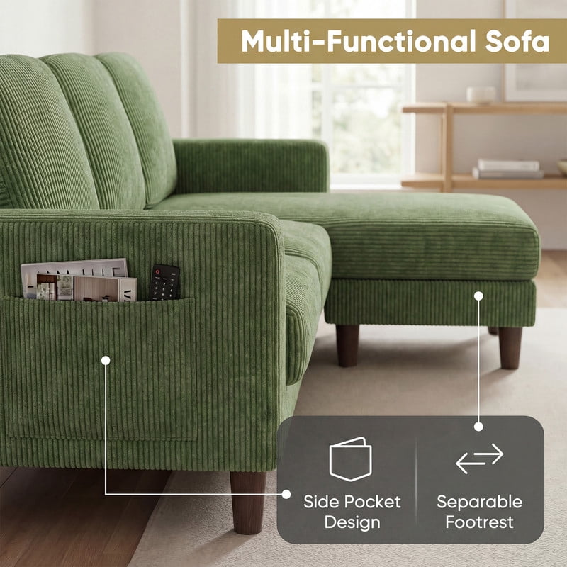Homall Cloud Modular Sectional Sofa 3 Seat L-Shaped Cloud Oversized Sofa Couch for Living Room, Apartment and Small Space,Dark Gray
