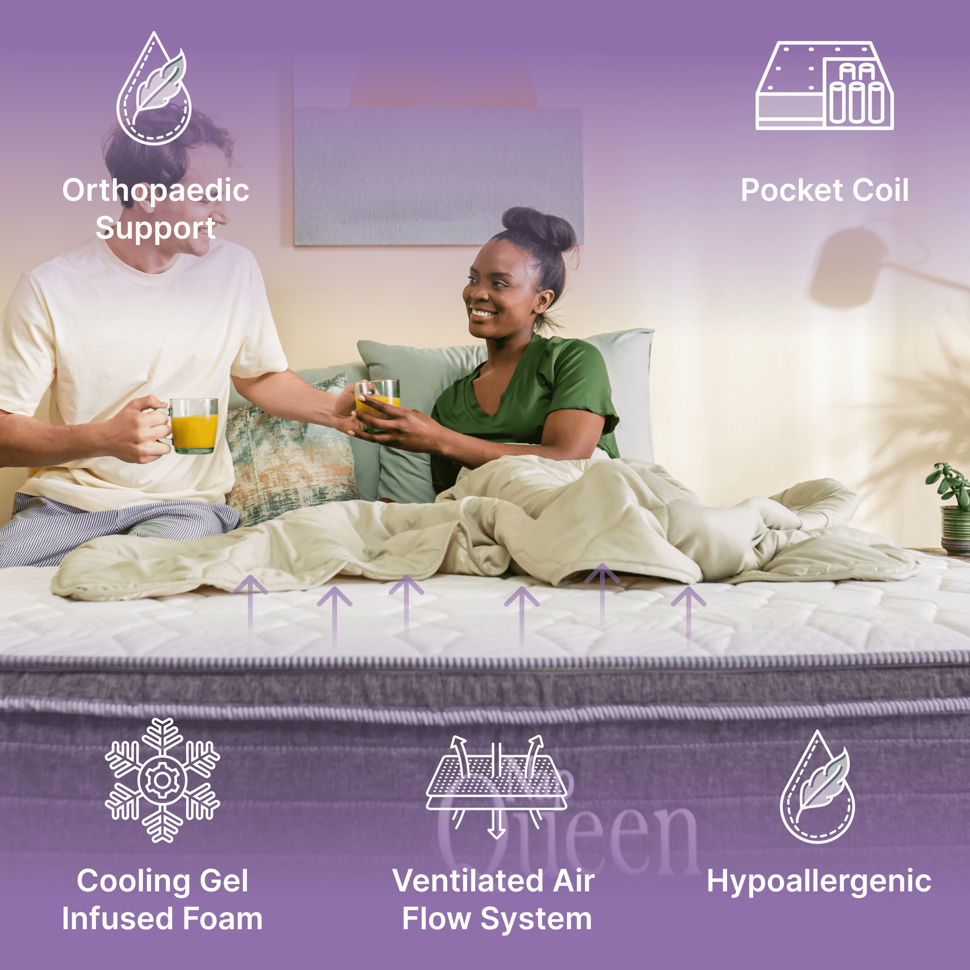 Nap Queen Victoria 10 Inch Gel-Infused Hybrid Queen Mattress