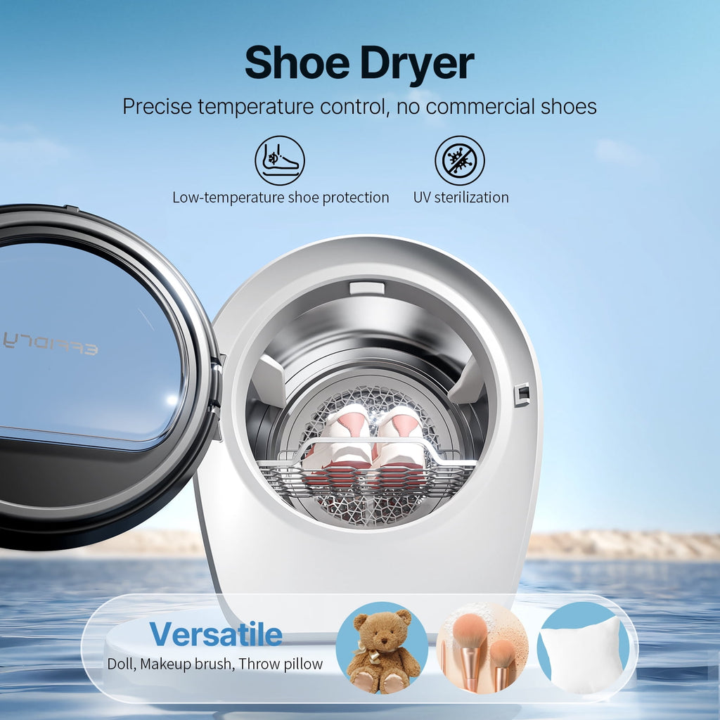 S3 Compact Clothes Dryer 1.0 cu.ft Capacity 110V 1050W Portable Dryers Machine with Stainless Steel Drum 8 Drying Mode for Small Spaces,Apartments dorm Mini electric secadora portatil de ropa