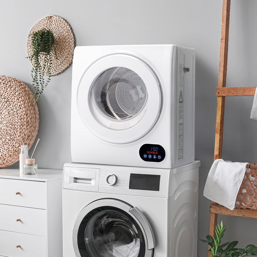 RovSun 110V White Stainless Steel Electric Tumble Dryer