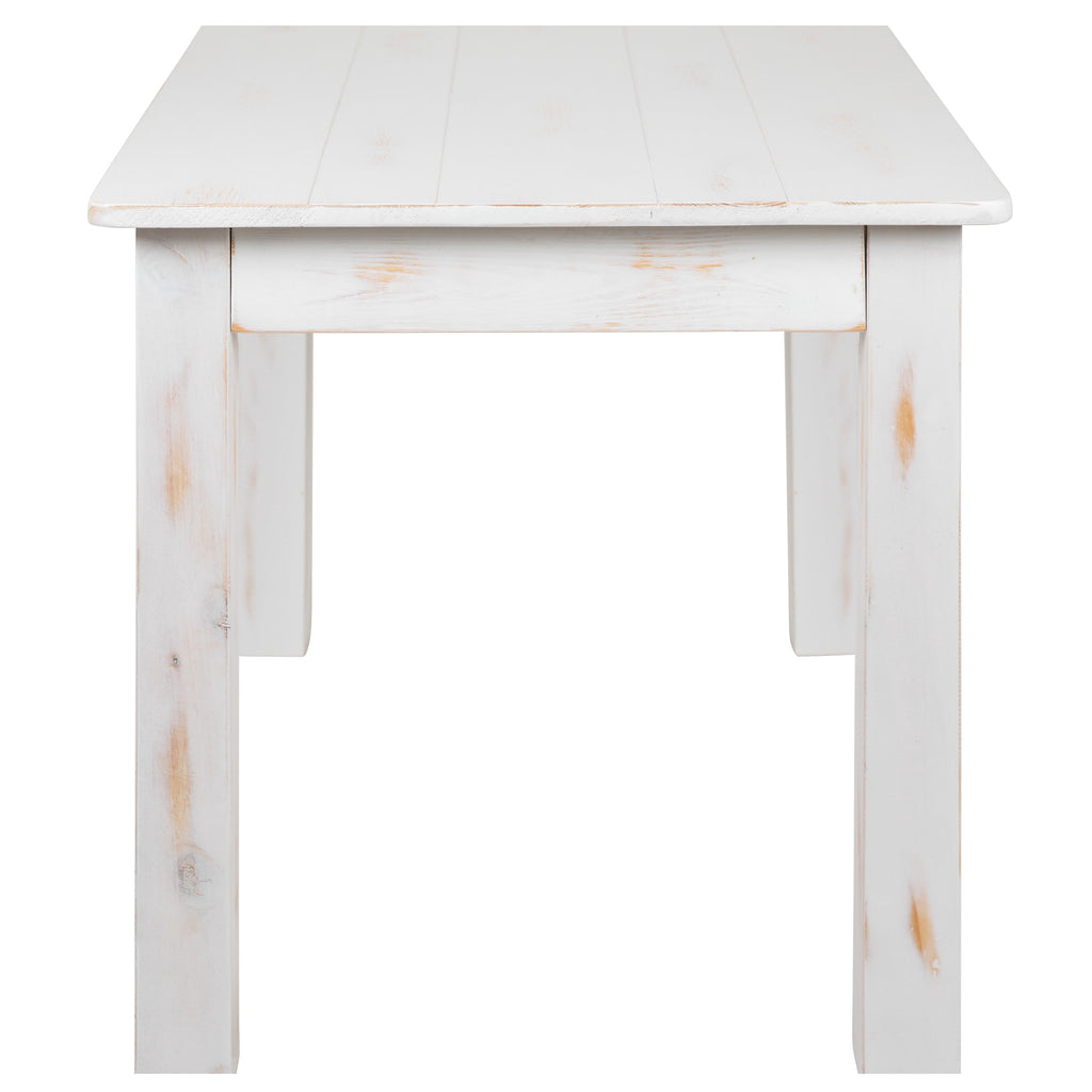 Jessamine 46 x 30 Rectangular Antique Rustic Solid Pine Farm Dining Table
